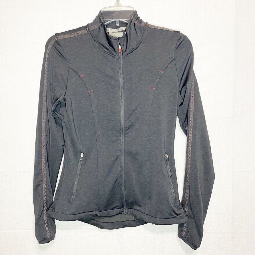 NWOT Athleta Jacket Womens XXS Gray Full Zip Long Sleeve Running Yoga Stretch